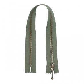 YKK Lynls - Antik Messing - 35 cm - Army Grn
