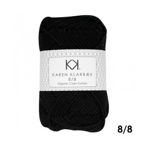 Karen Klarbk Bomuldsgarn 8/8 - 1019 - Black 