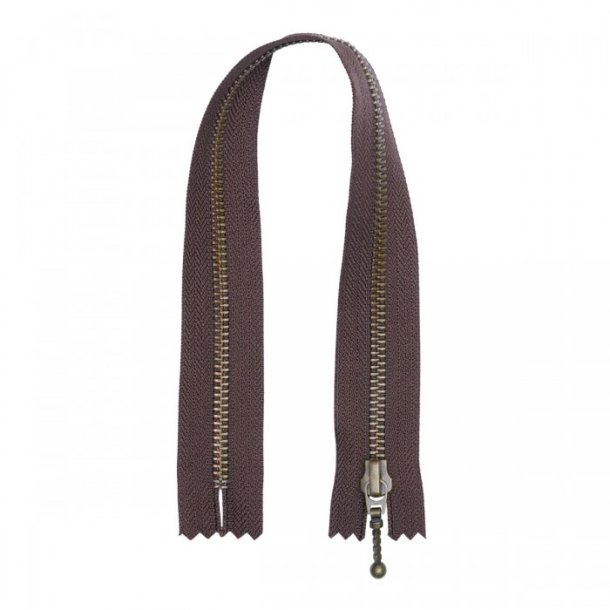 YKK Lynls - Antik Messing - 35 cm - Brun