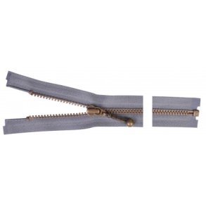 YKK Delbar Lynls Antik Messing 20cm 4mm Gr